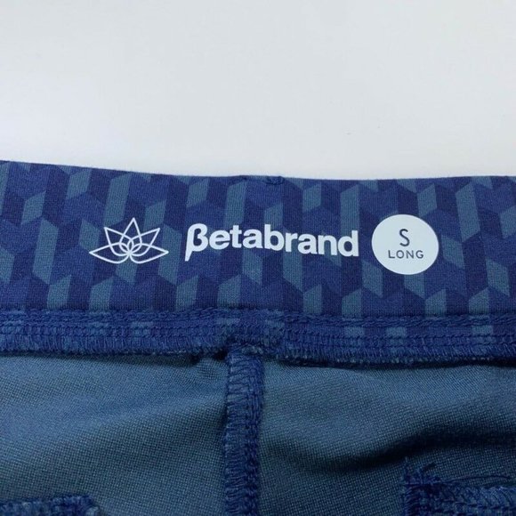 Betabrand Womens Bootcut Pants Blue Chevron S New - Picture 9 of 12